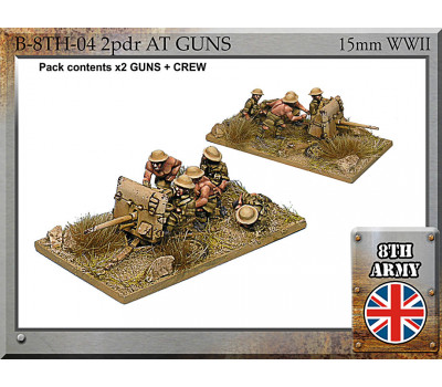 B-8TH-04 - 8th Army British 2 pdr anti-tank guns + Crew