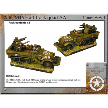 A-65 M16 halftrack quad AA x3