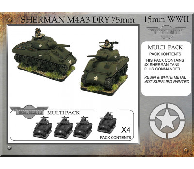 A-22 Sherman M4A3 dry 75mm (4 tanks)