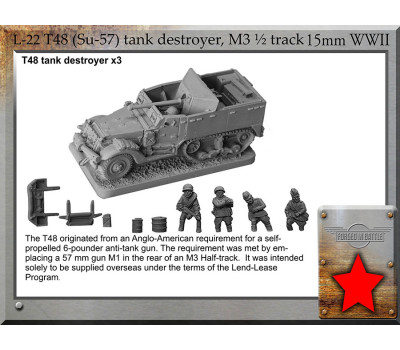 L-22 T48/Su-57 tank destroyer, on M3 ½ track chassis